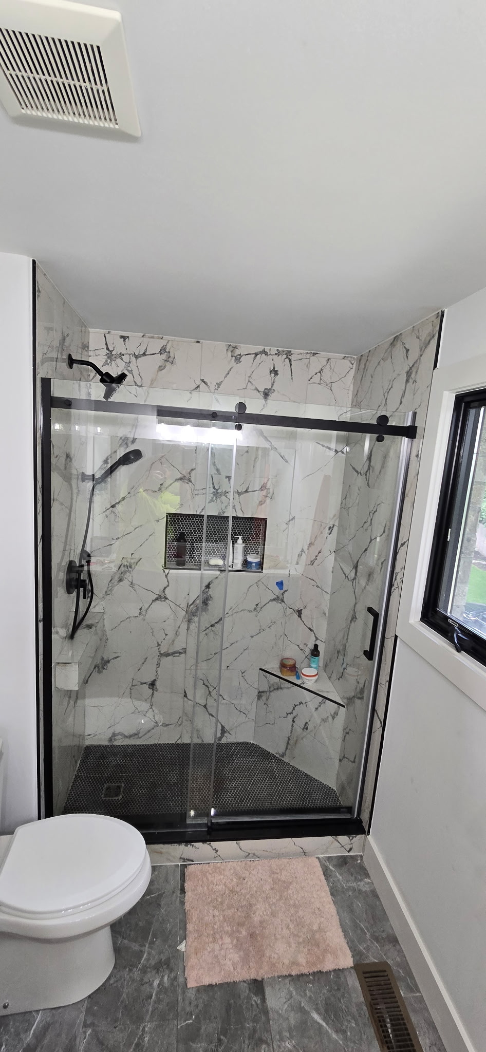 Marble shower renovation